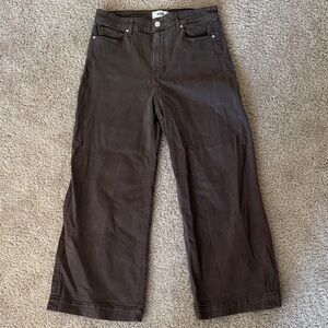 PAIGE Wide-Leg Jeans in Dark Brown